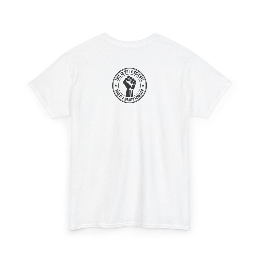 Graphic Tee — Retro Portrait Front with Black Power Fist Back