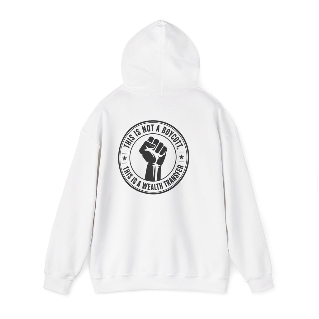 Black Unity Hoodie — Pan-African Portraits with "This Is Not A Boycott, This Is A Wealth Transfer" Back Print