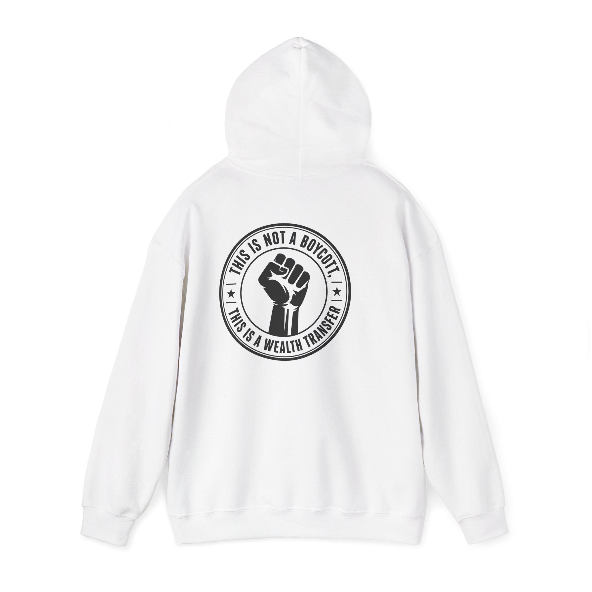 Black Unity Hoodie — Pan-African Portraits with "This Is Not A Boycott, This Is A Wealth Transfer" Back Print