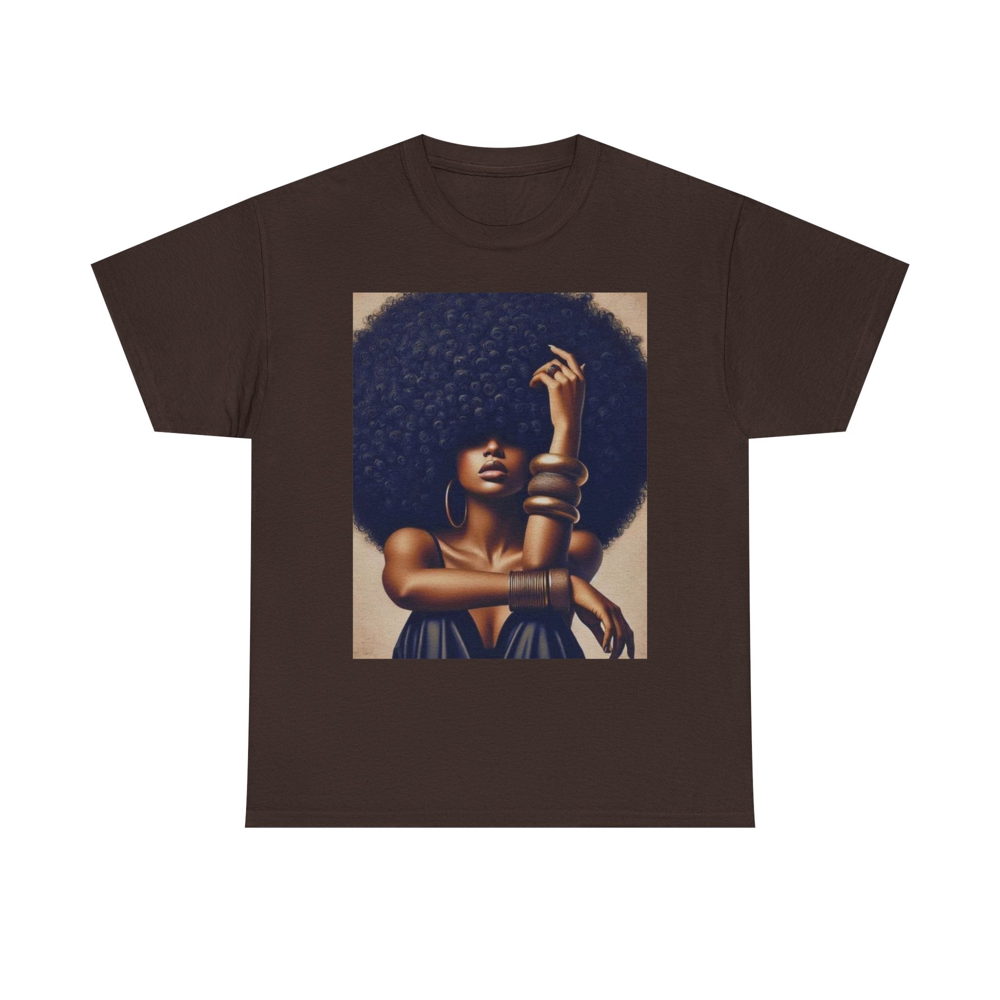 Afro Goddess Portrait Tee — Empowerment Graphic T-Shirt