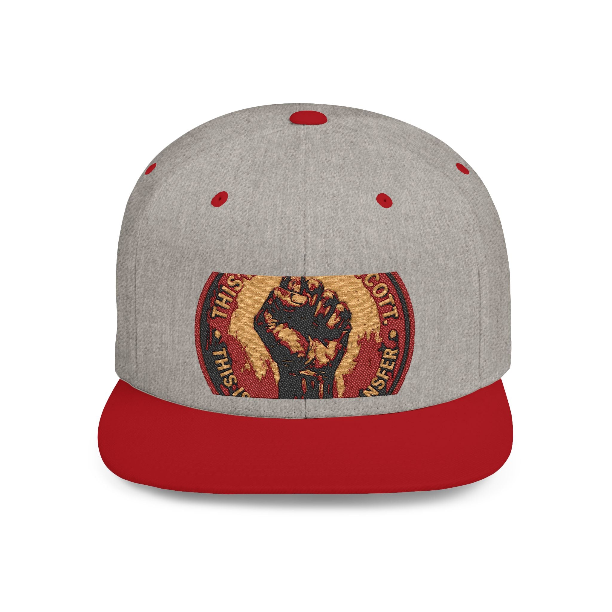 Raised Fist Snapback Hat – Vintage Protest Emblem Flat Bill Cap