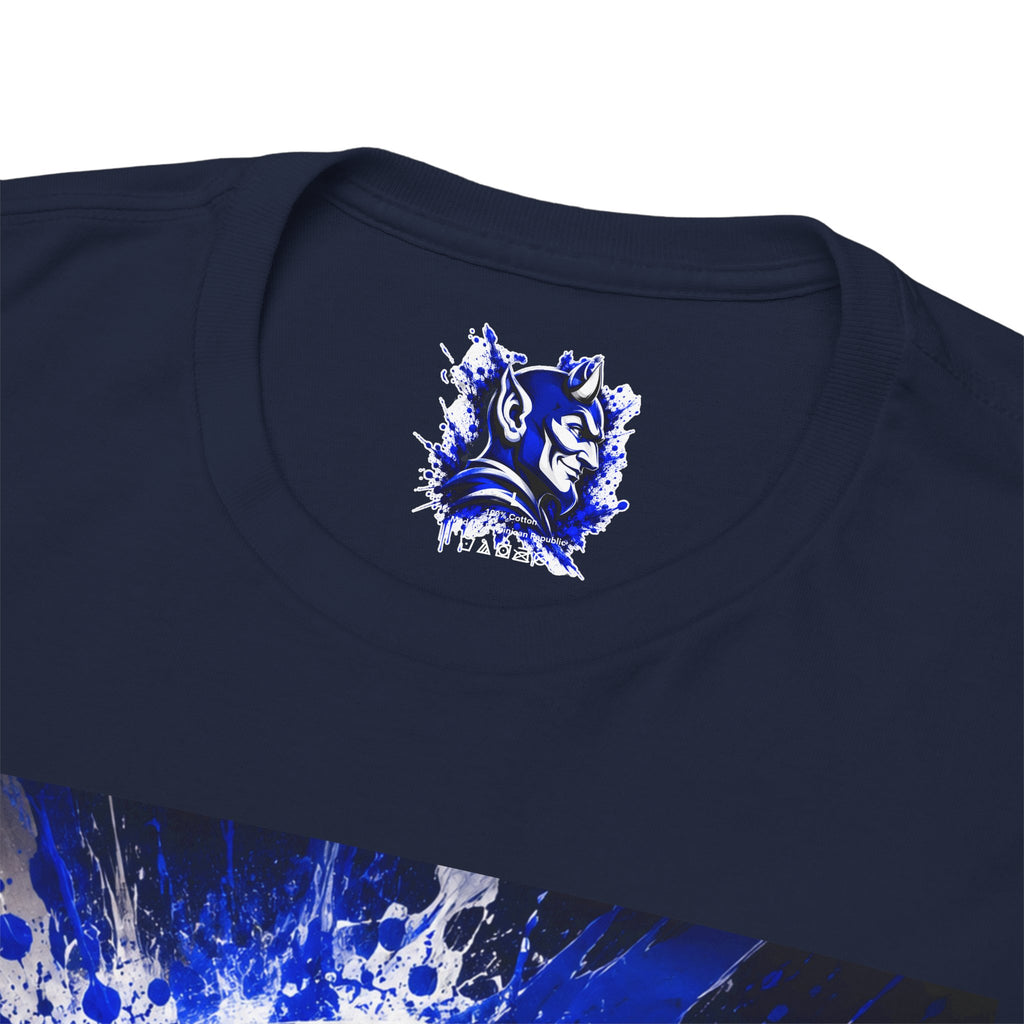 Duke Blue Devils Graphic Tee — Splatter Devil Logo T‑Shirt
