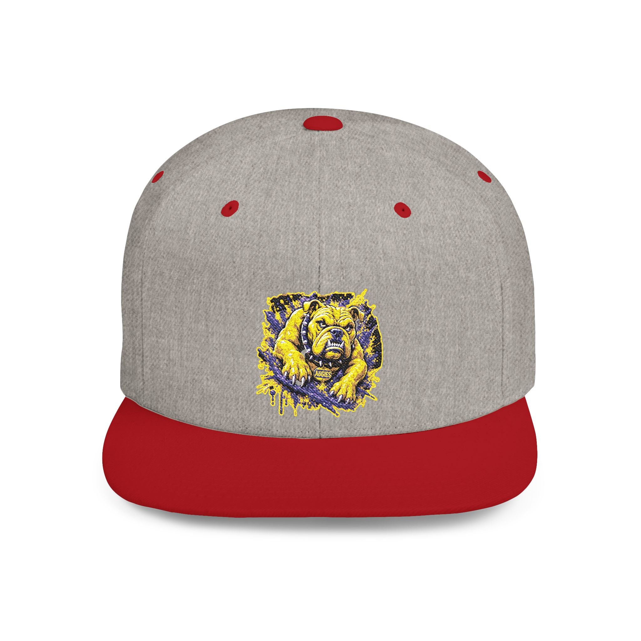 Lion Watercolor Snapback Hat — Yellow & Purple Lion Design