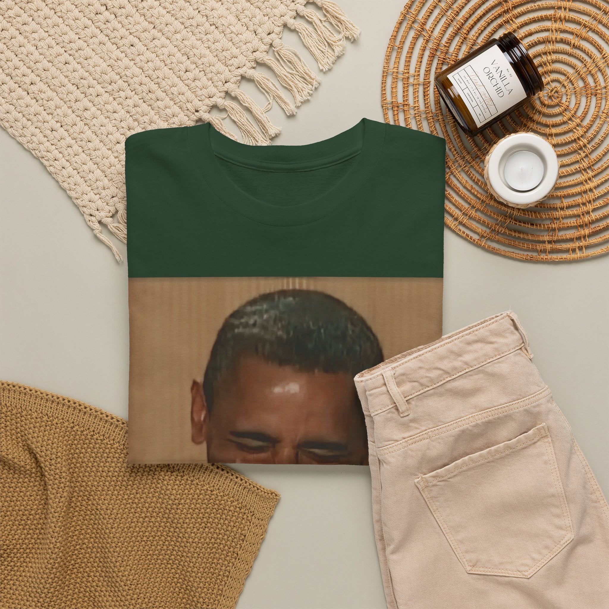 Laughing President Photo Tee — Vintage Smile Graphic T-Shirt