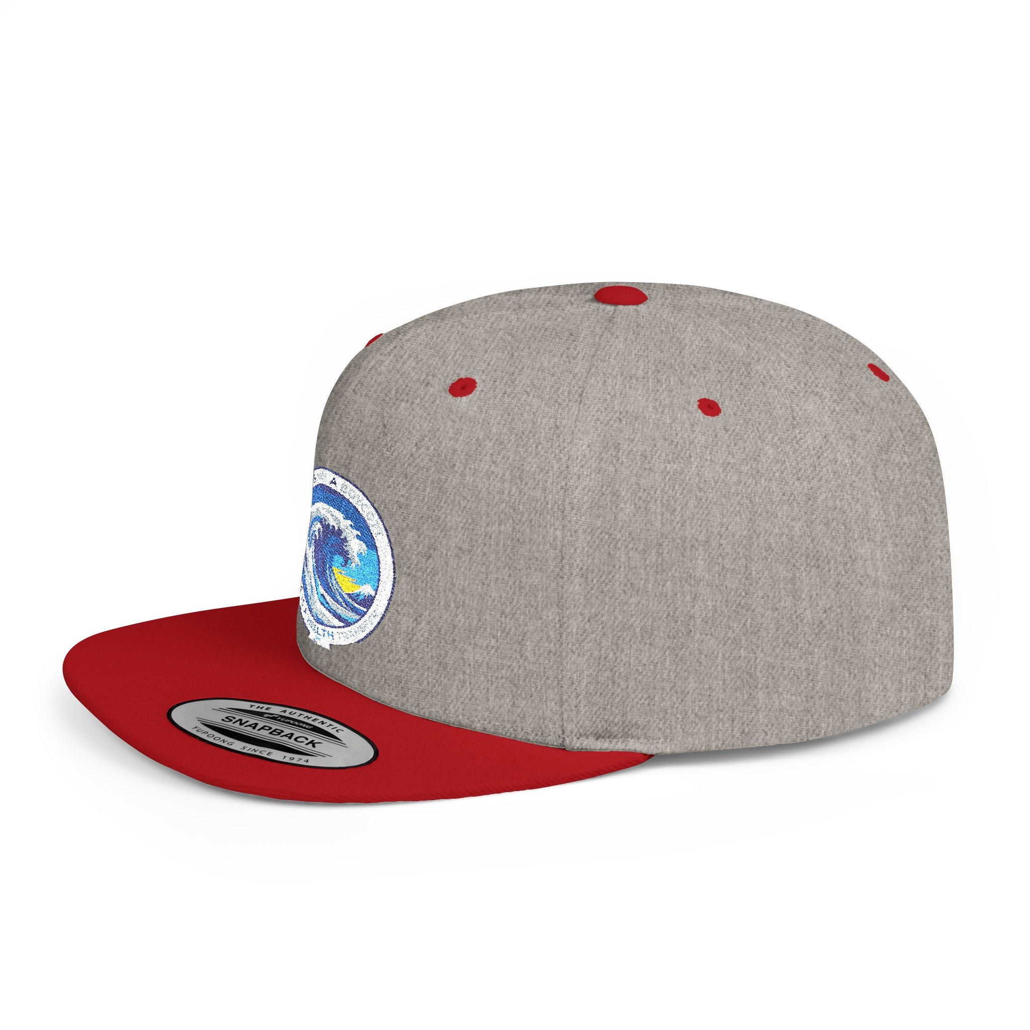 Copy of Reggae Vibes Flat Bill Snapback Hat — Colorful Rasta Music Patch