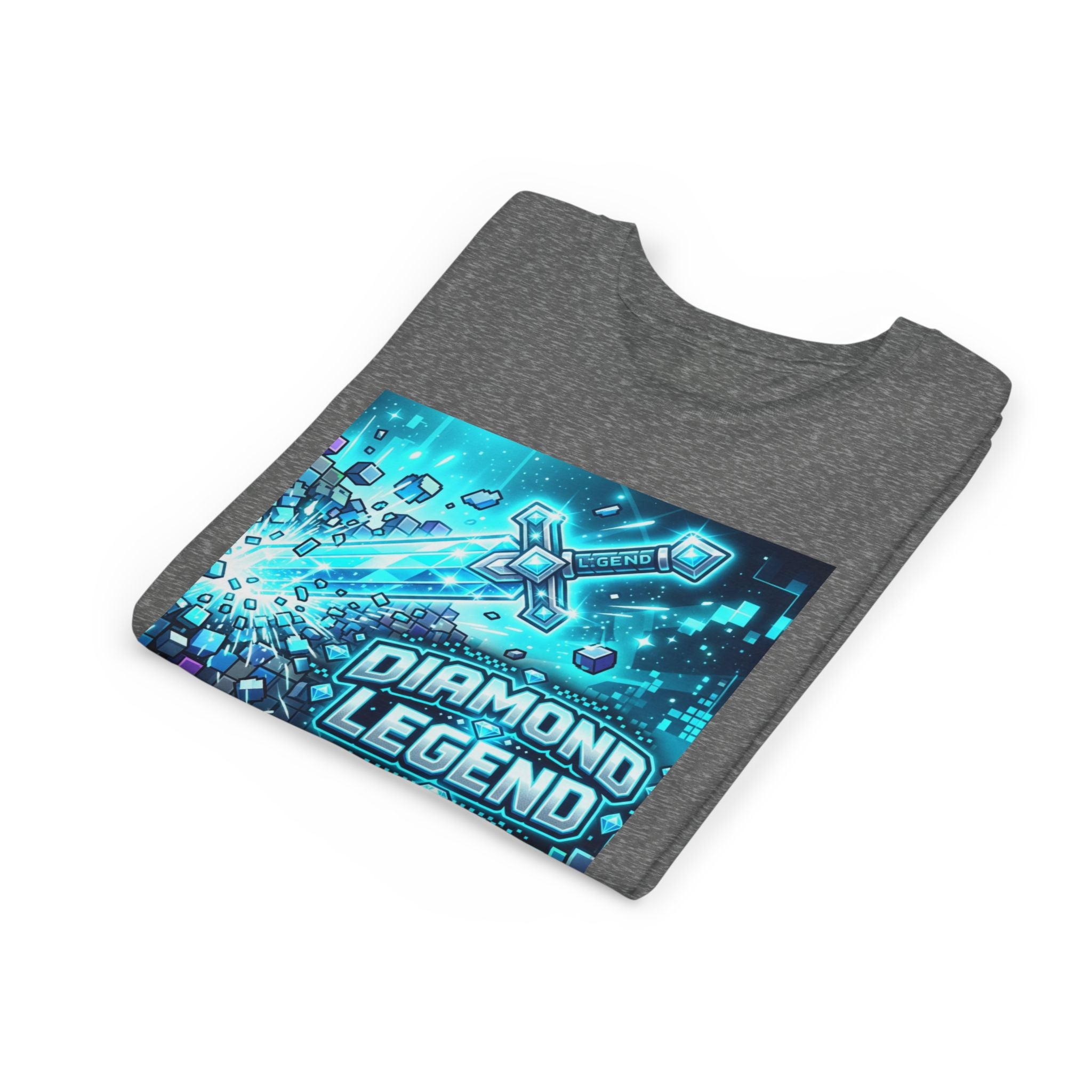 Youth Diamond Legend Tee — Pixel Minecraft-Style Gem Graphic Shirt