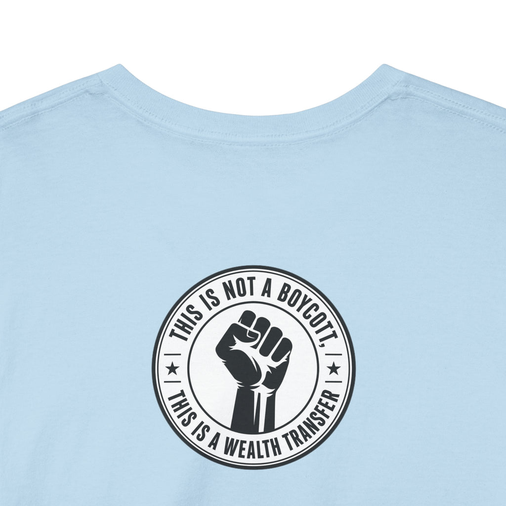 Graphic Tee — Retro Portrait Front with Black Power Fist Back