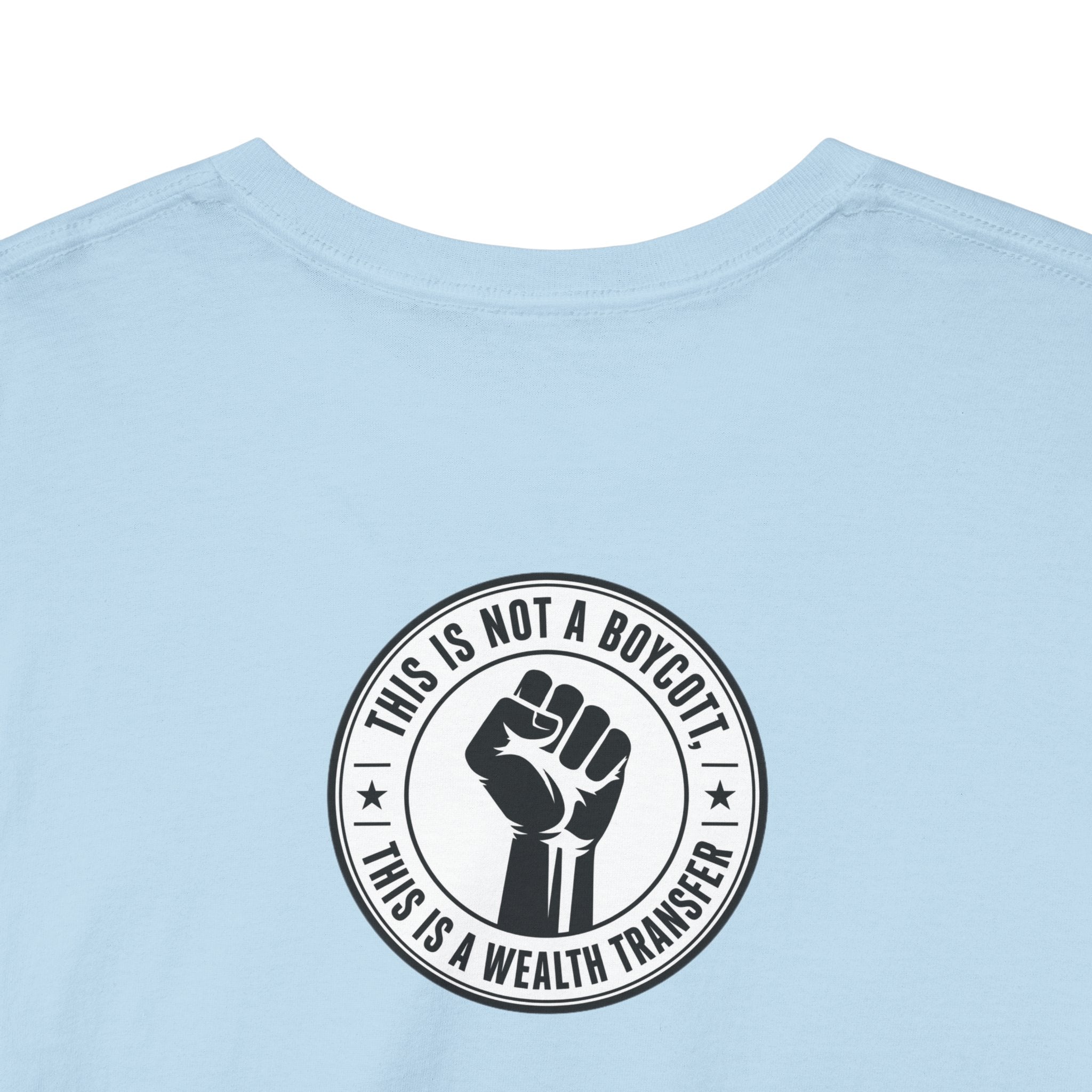Graphic Tee — Retro Portrait Front with Black Power Fist Back