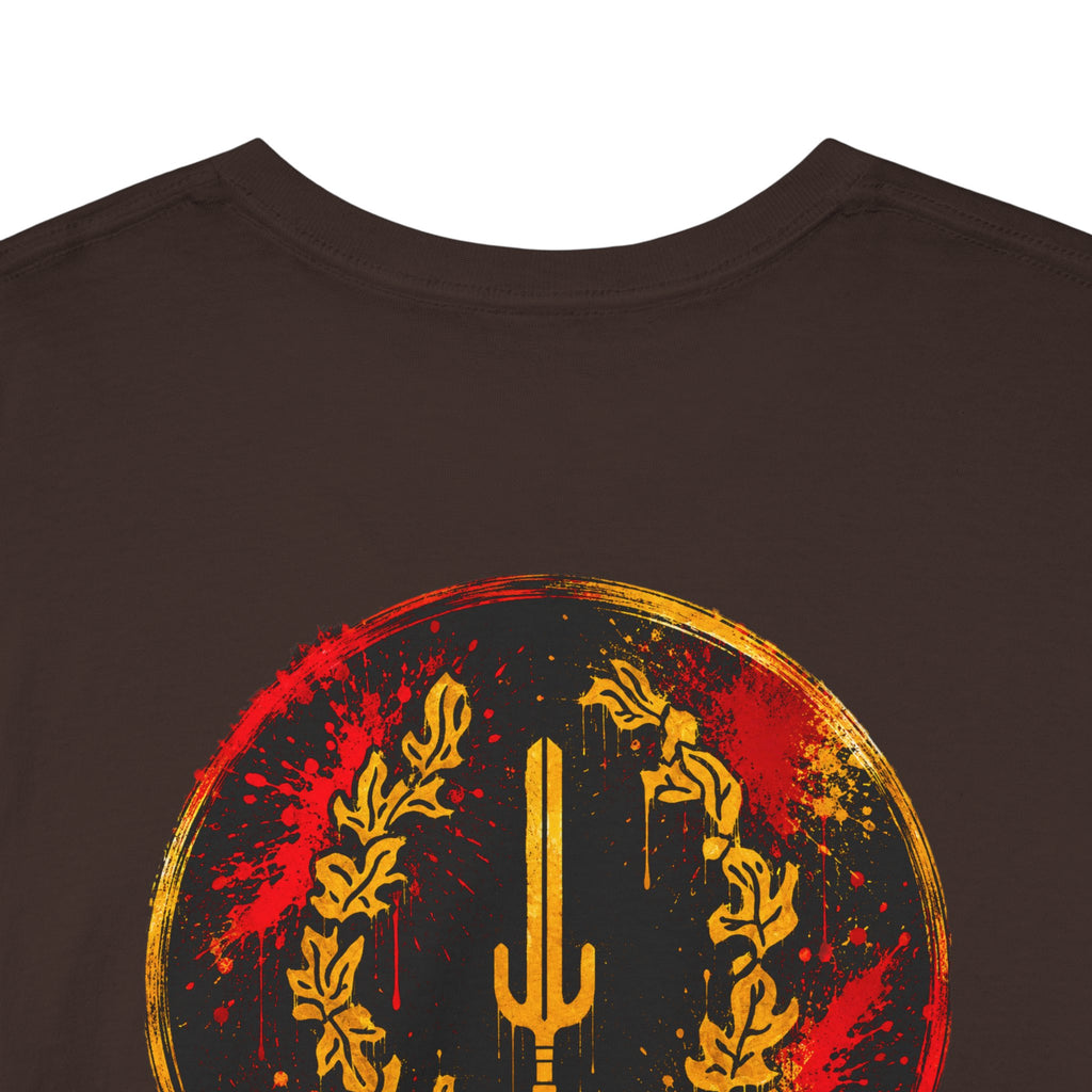 Laurel Trident Tee — Vintage Gold Emblem Graphic T-Shirt