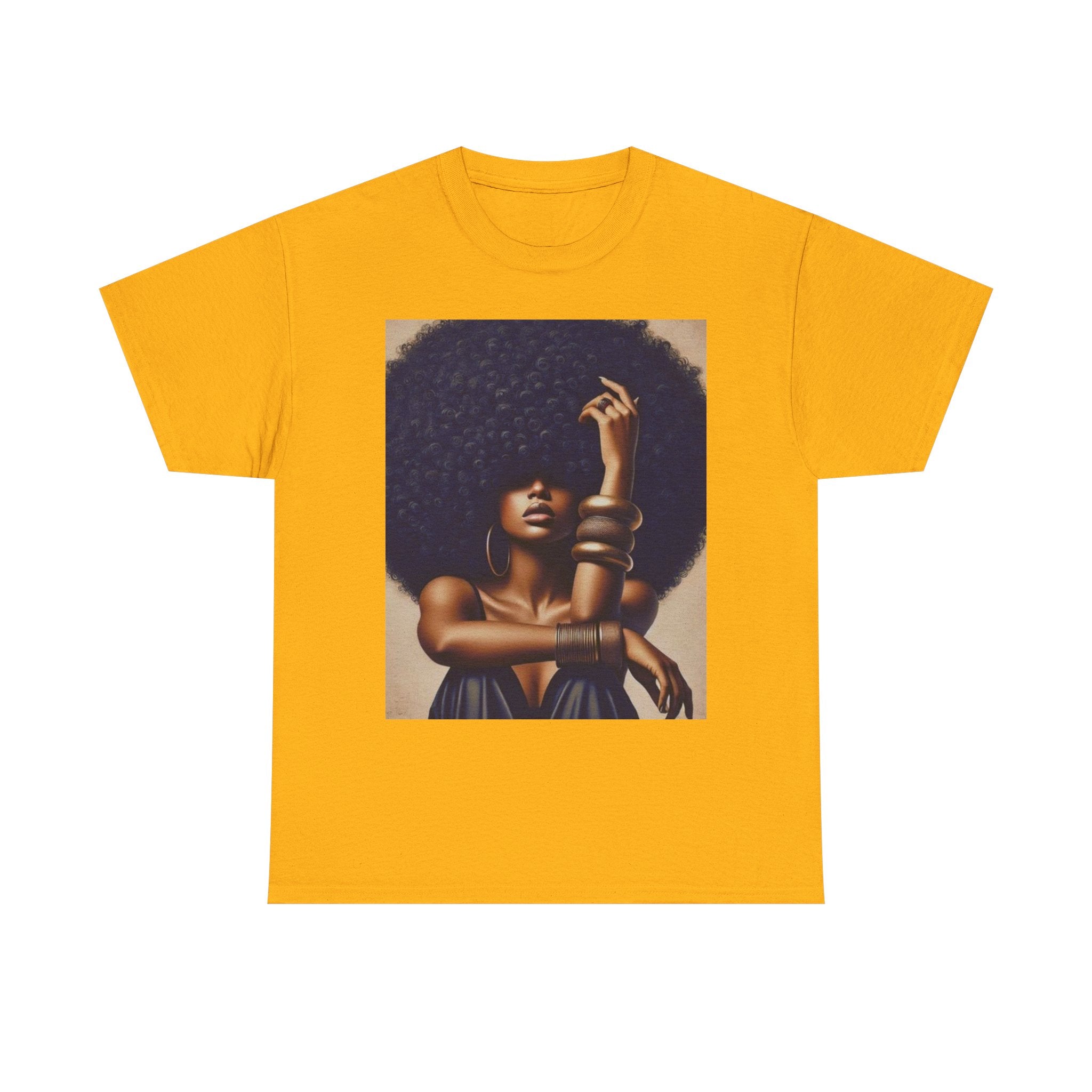 Afro Goddess Portrait Tee — Empowerment Graphic T-Shirt