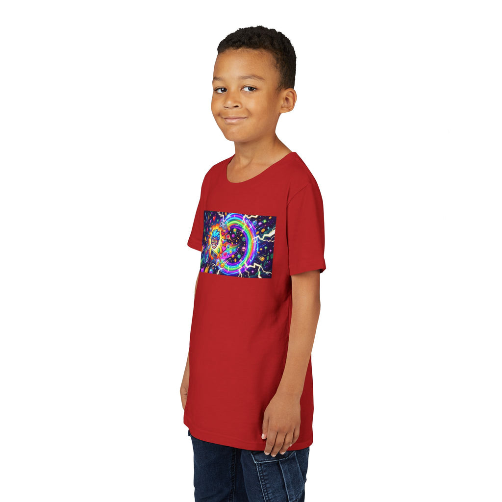Kids Gaming Tee — Neon Rainbow Portal Gamer Shirt