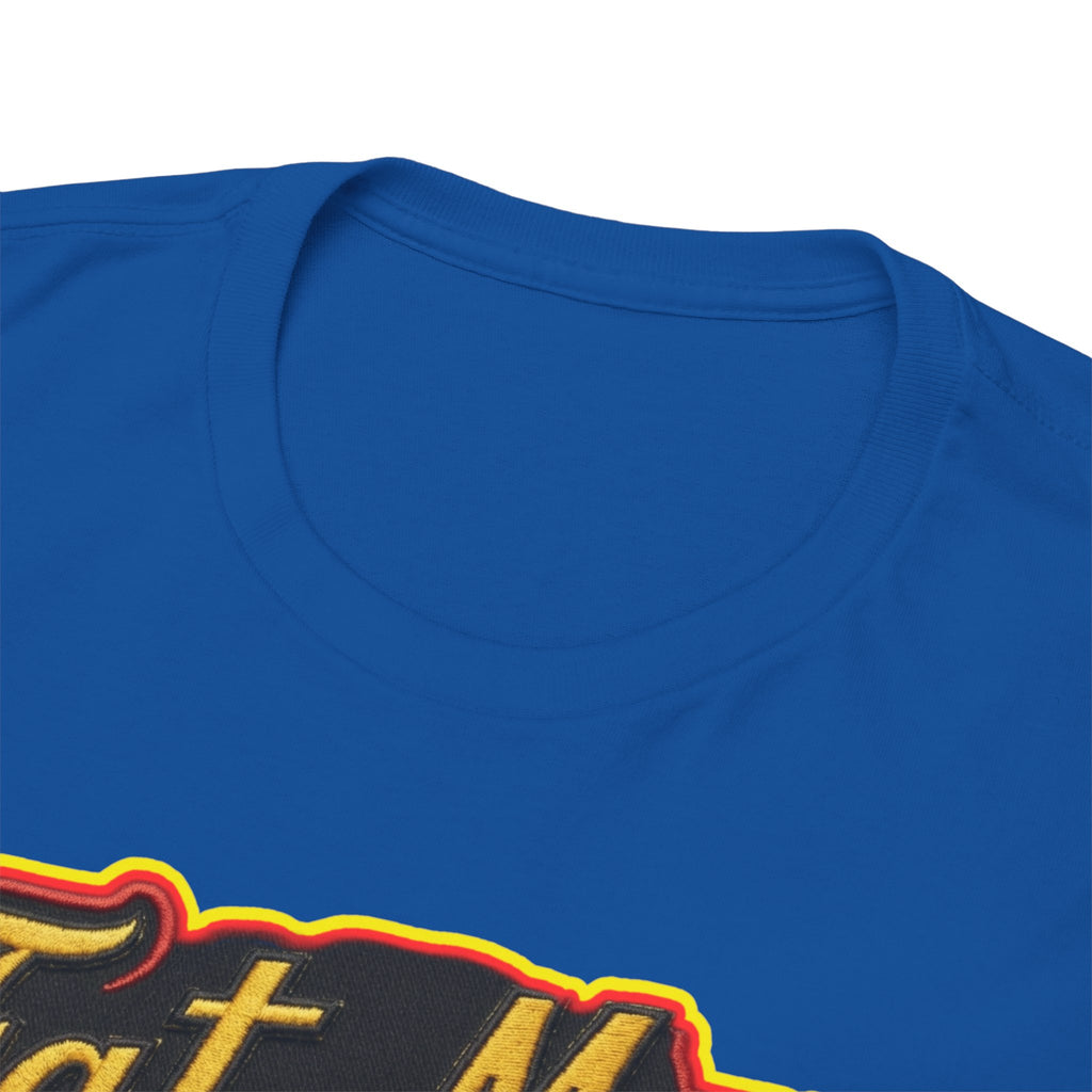 Fat Man Graphic Tee — Retro Boxing Design with '10' Back Patch