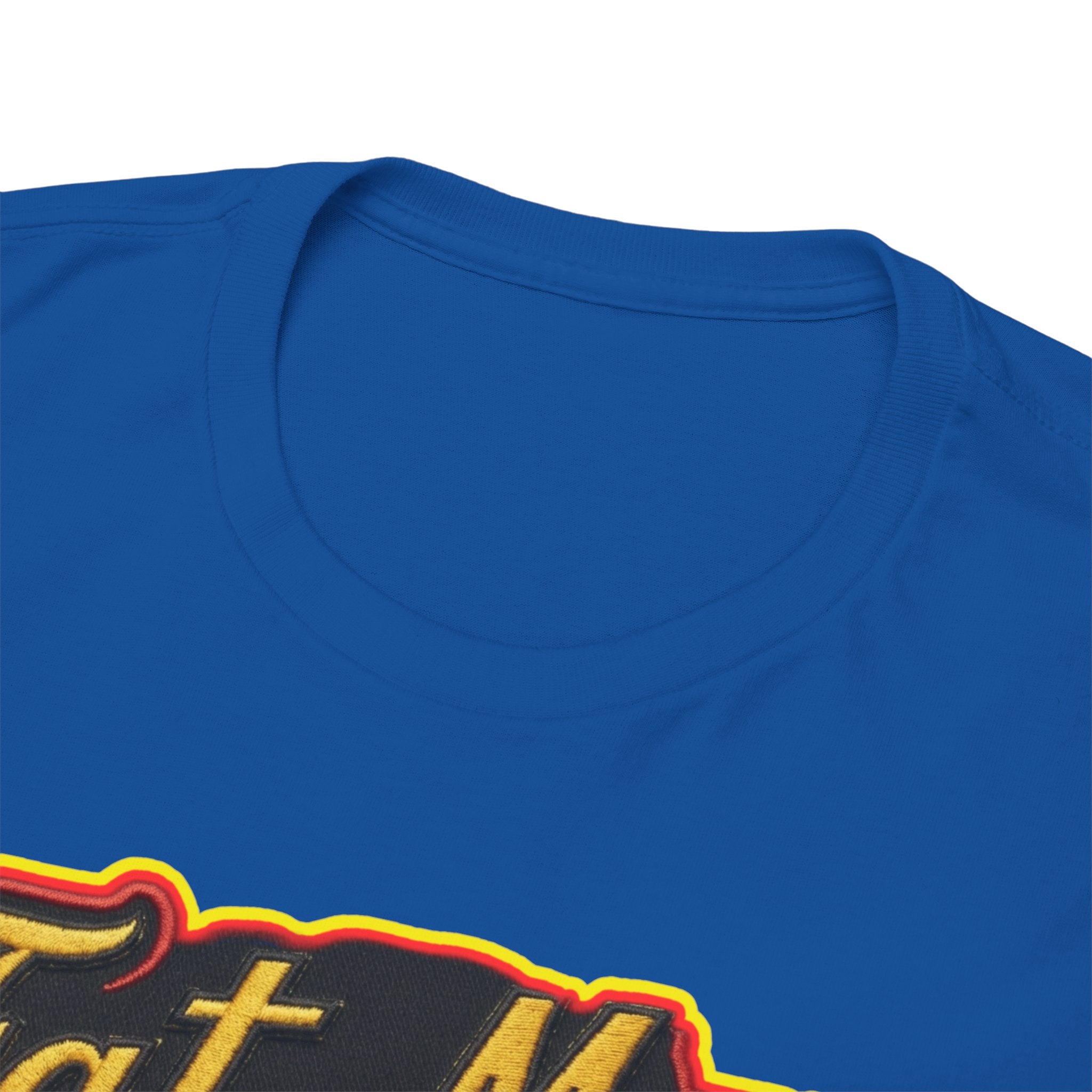 Fat Man Graphic Tee — Retro Boxing Design with '10' Back Patch
