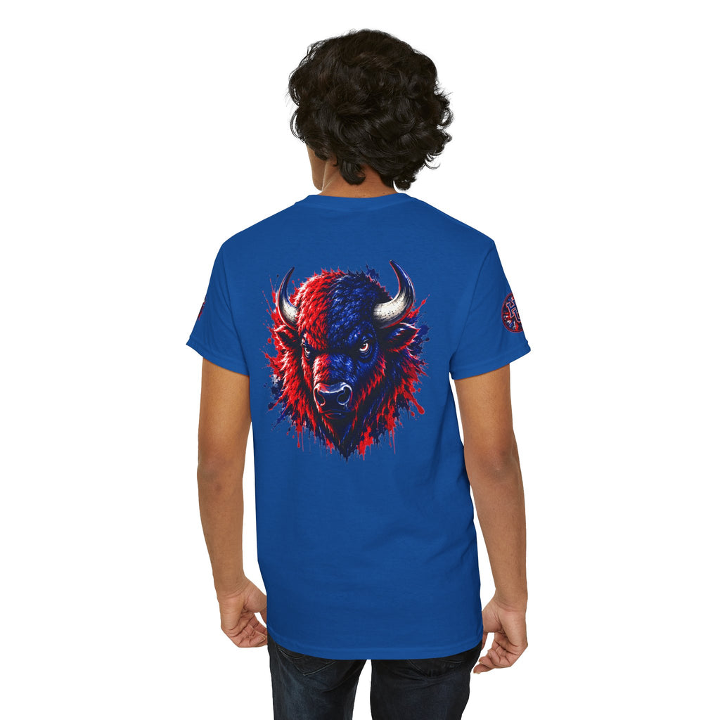Howard University Buffalo Spirit Tee — HU Bison Red & Blue Campus Shirt