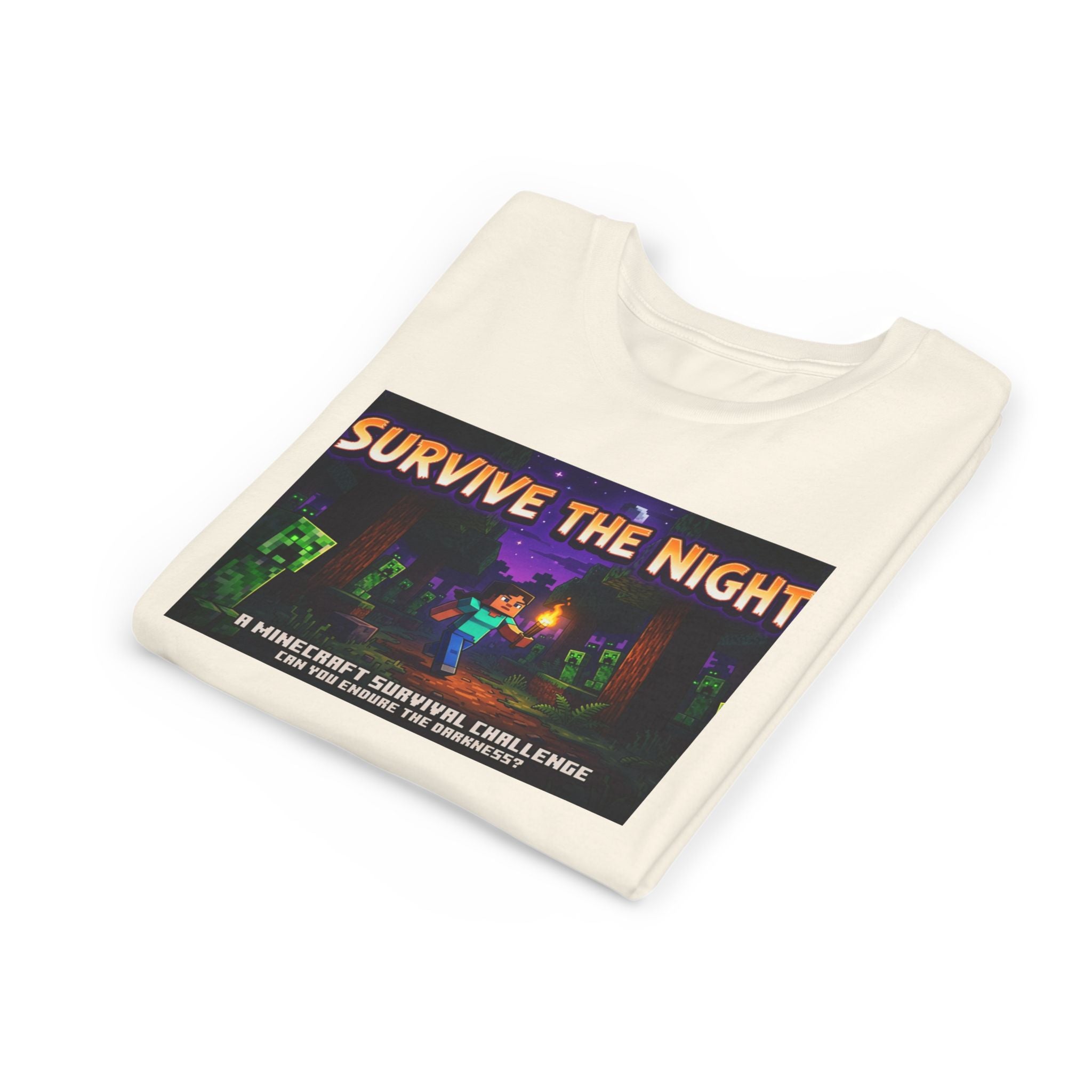 Survive the Night Youth Tee — Glowing Creeper Night Gamer Shirt