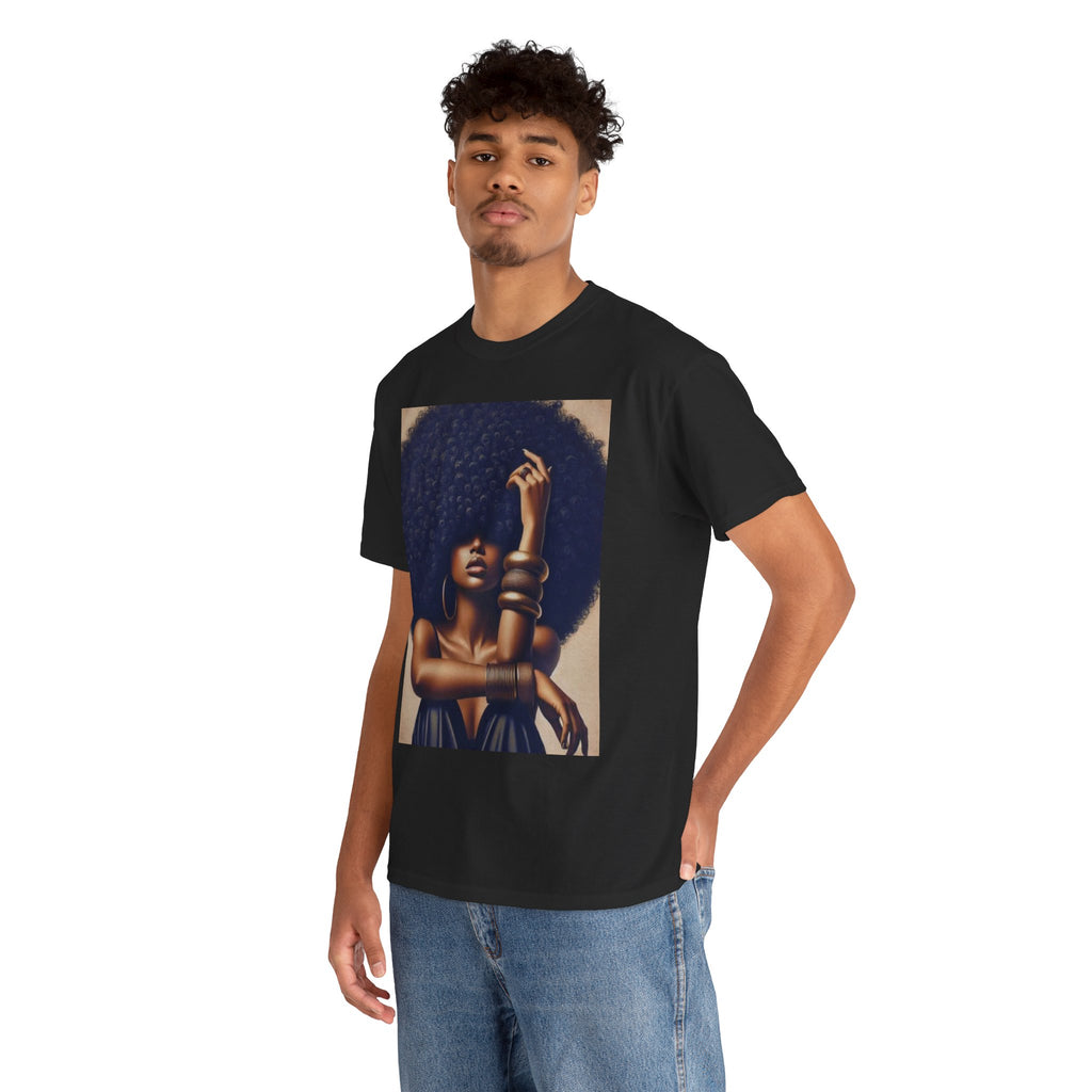 Afro Goddess Portrait Tee — Empowerment Graphic T-Shirt