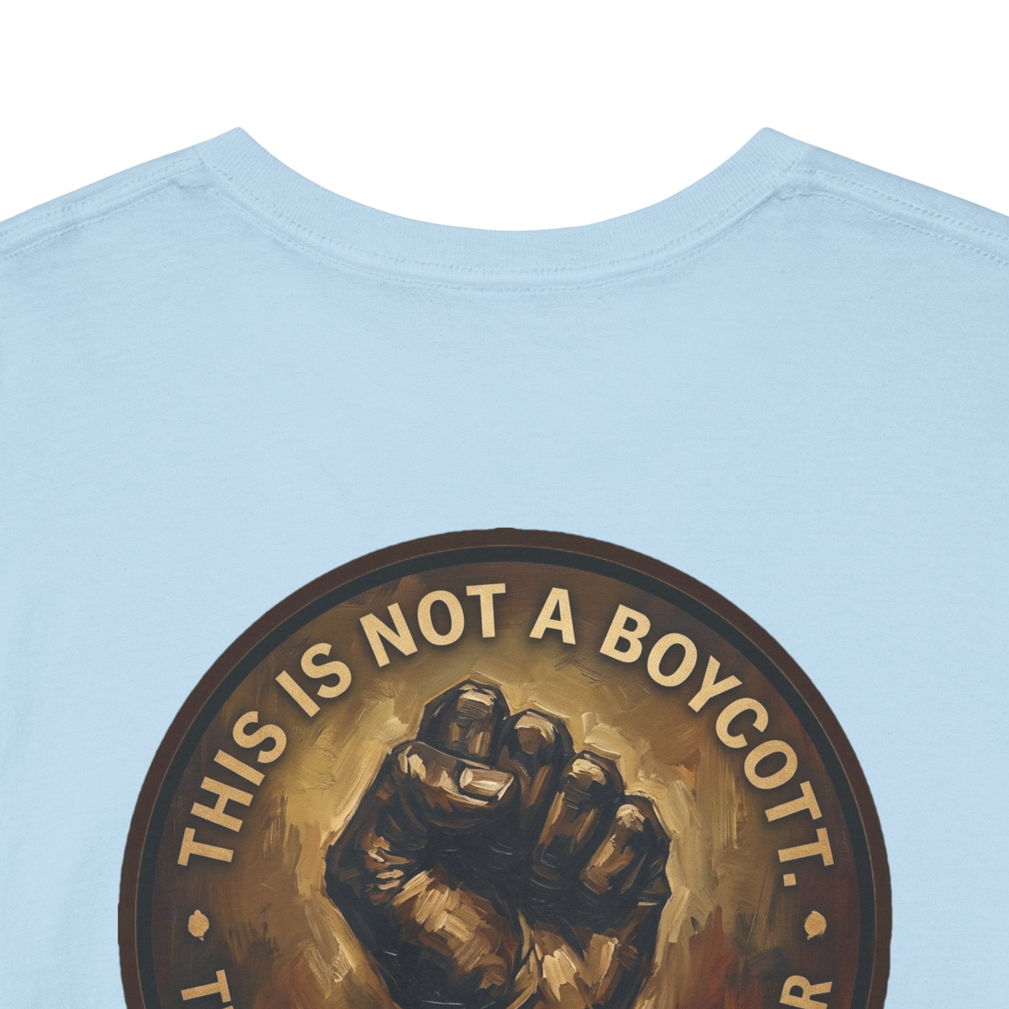 Jesus Portrait Tee with 'This Is Not A Boycott — This Is A Wealth Transfer' Back Emblem
