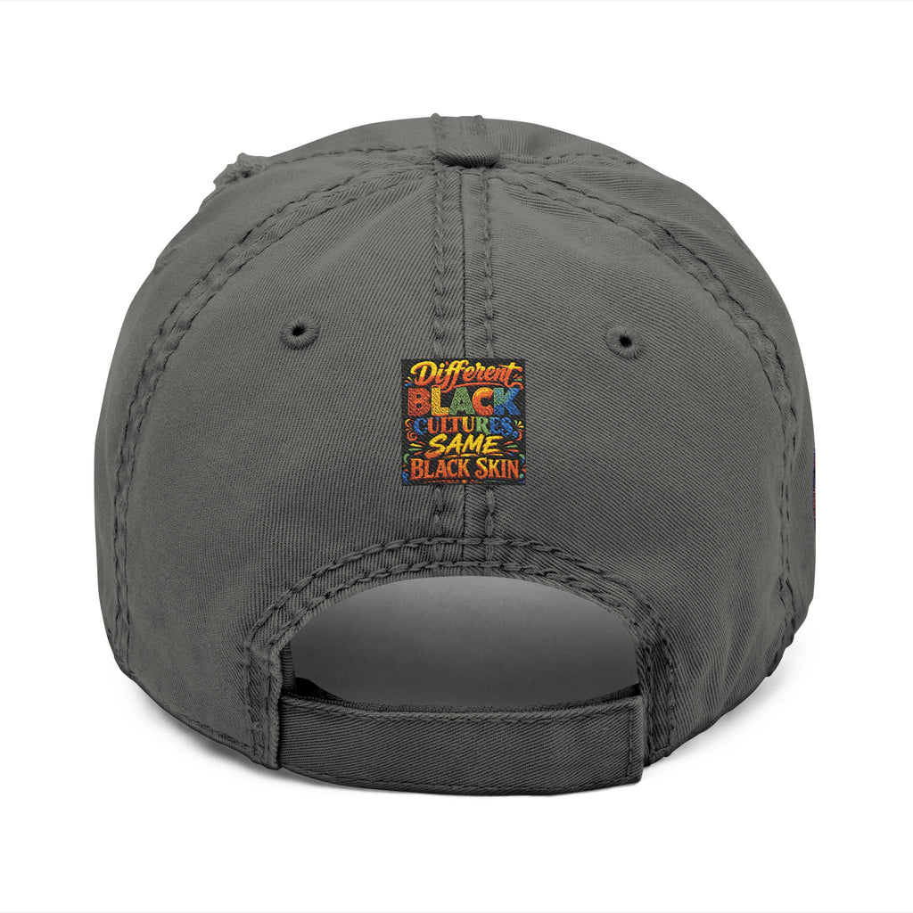 Distressed Embroidered Dad Hat — Colorful Empowerment Patch