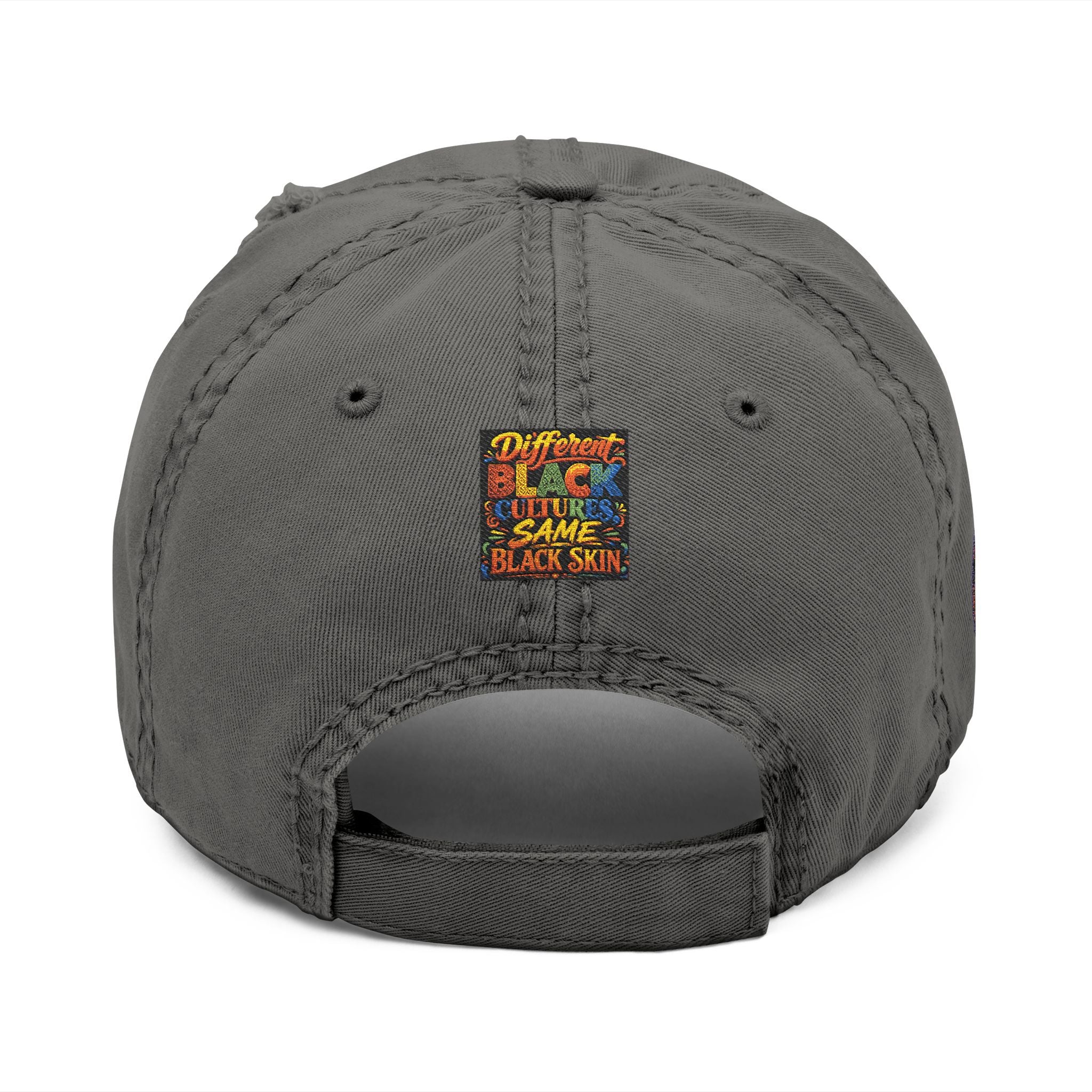 Distressed Embroidered Dad Hat — Colorful Empowerment Patch